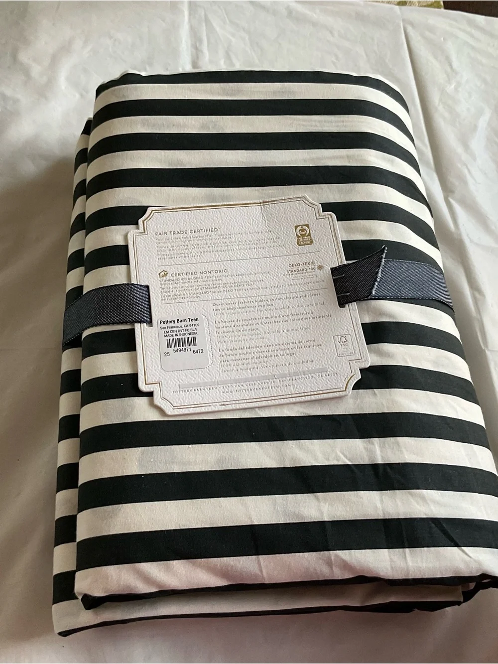 Pottery Barn Teen Emily & Meritt Cabana Stripe Full/Queen Duvet Cover- New Tag